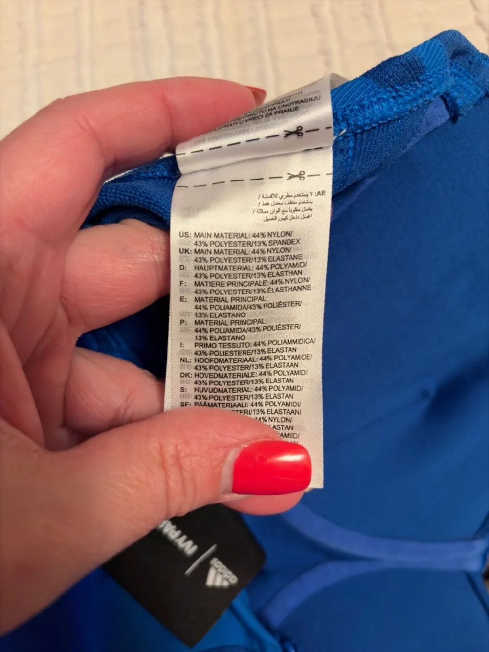 Adidas Ivy Park Blue Strappy Bodycon Dress Size Medium - Picture 10 of 10